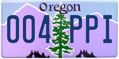 OR license plate 004PPI