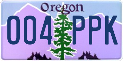 OR license plate 004PPK