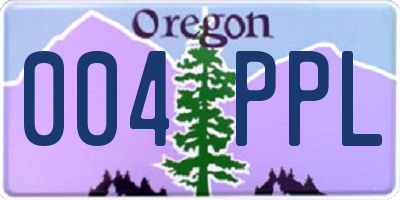 OR license plate 004PPL