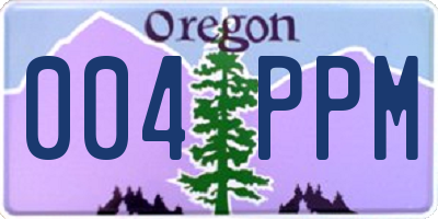 OR license plate 004PPM