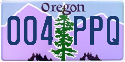 OR license plate 004PPQ