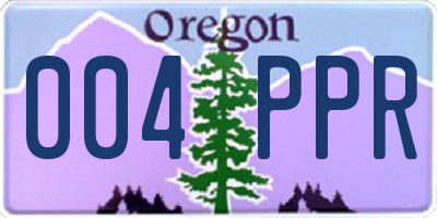 OR license plate 004PPR
