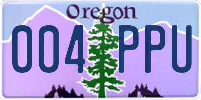 OR license plate 004PPU