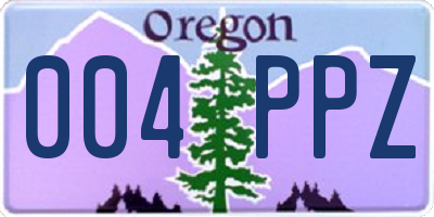 OR license plate 004PPZ