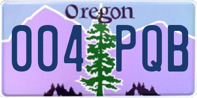 OR license plate 004PQB