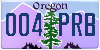 OR license plate 004PRB