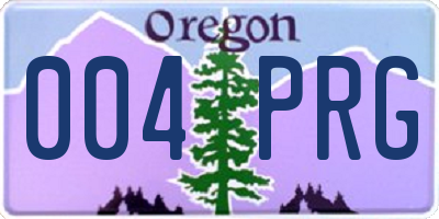 OR license plate 004PRG