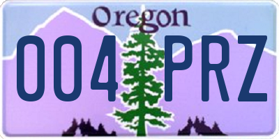 OR license plate 004PRZ
