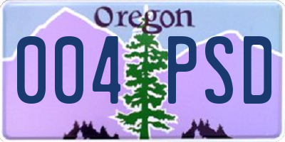OR license plate 004PSD