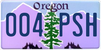 OR license plate 004PSH