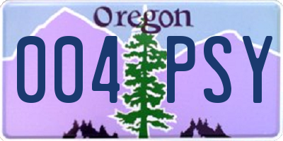 OR license plate 004PSY