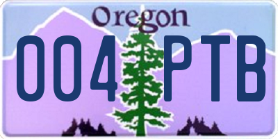 OR license plate 004PTB