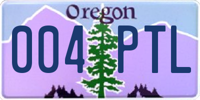OR license plate 004PTL