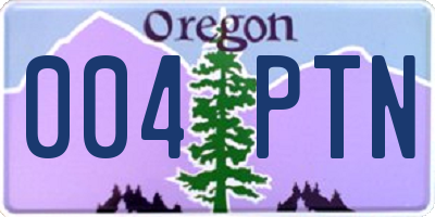 OR license plate 004PTN