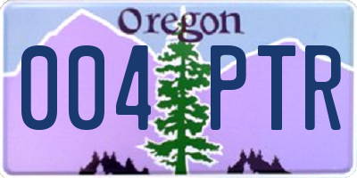 OR license plate 004PTR