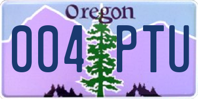 OR license plate 004PTU