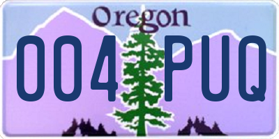 OR license plate 004PUQ