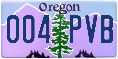 OR license plate 004PVB