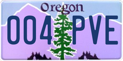 OR license plate 004PVE