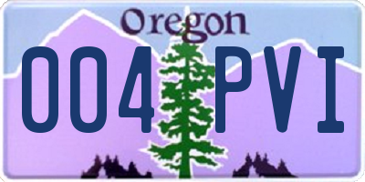 OR license plate 004PVI