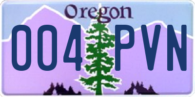 OR license plate 004PVN
