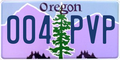 OR license plate 004PVP