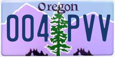 OR license plate 004PVV
