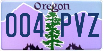 OR license plate 004PVZ