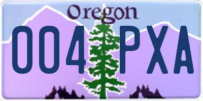 OR license plate 004PXA