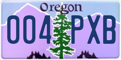 OR license plate 004PXB
