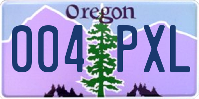 OR license plate 004PXL