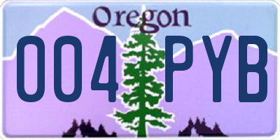 OR license plate 004PYB