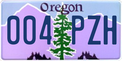 OR license plate 004PZH