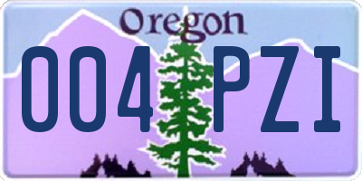 OR license plate 004PZI