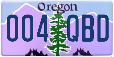 OR license plate 004QBD