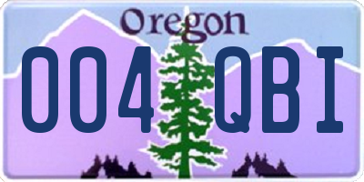 OR license plate 004QBI