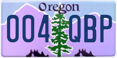 OR license plate 004QBP