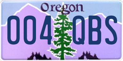 OR license plate 004QBS