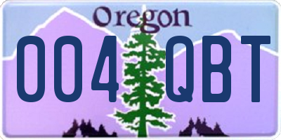 OR license plate 004QBT