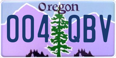 OR license plate 004QBV