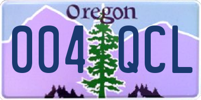 OR license plate 004QCL