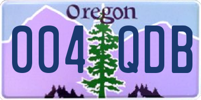 OR license plate 004QDB