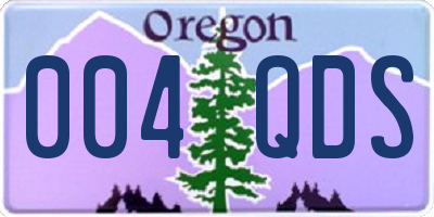 OR license plate 004QDS
