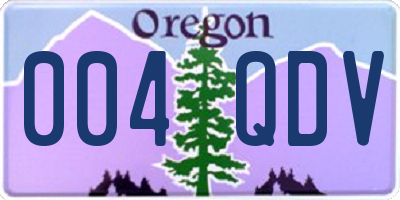 OR license plate 004QDV