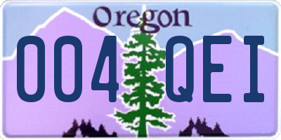OR license plate 004QEI