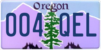 OR license plate 004QEL