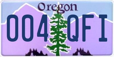 OR license plate 004QFI