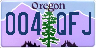 OR license plate 004QFJ