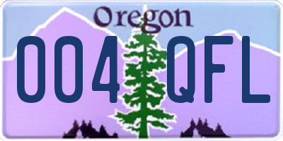 OR license plate 004QFL
