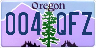 OR license plate 004QFZ
